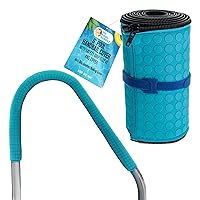 U.S. Pool Supply 6-Foot Pool Handrail Cover with Safety Grip Sleeve and Zipper - Teal Blue Neoprene Slip Resistant Hand Rail Grip - Anti-Slip Comfort Railing Cover, Reduces Risk of Slipping or Falling