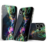 Full Body Skin Decal Wrap Kit Compatible with iPhone 15 Pro Max - Neon Motion Lights