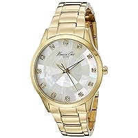 Kenneth Cole New York Men's KC0013 Dress Crystal-Accented Gold-Tone Stainless Steel Watch