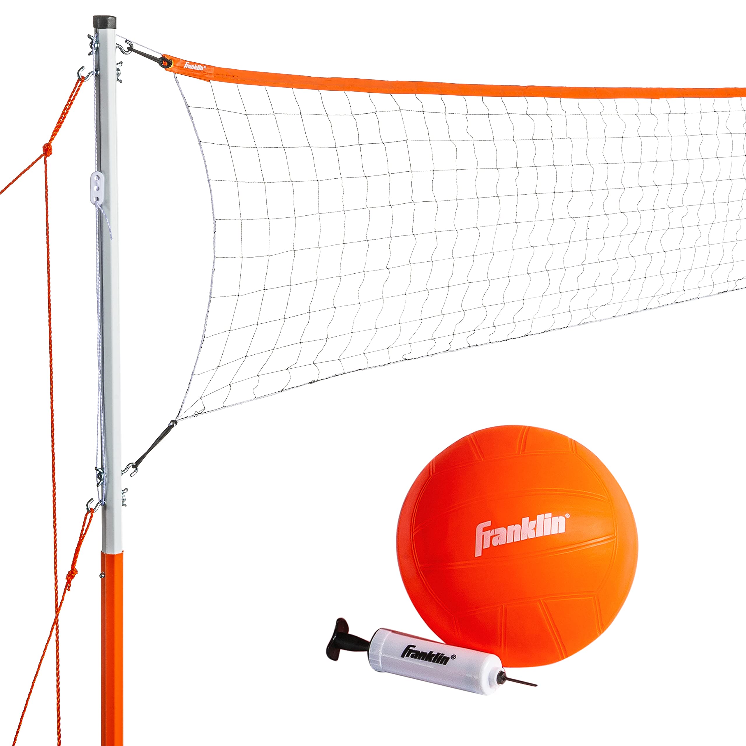 Franklin Sports Volleyball Net Sets - Backyard + Beach Portable Volleyball Set for Kids + Adults - Volleyballs + Nets with Poles + Equipment Includ...