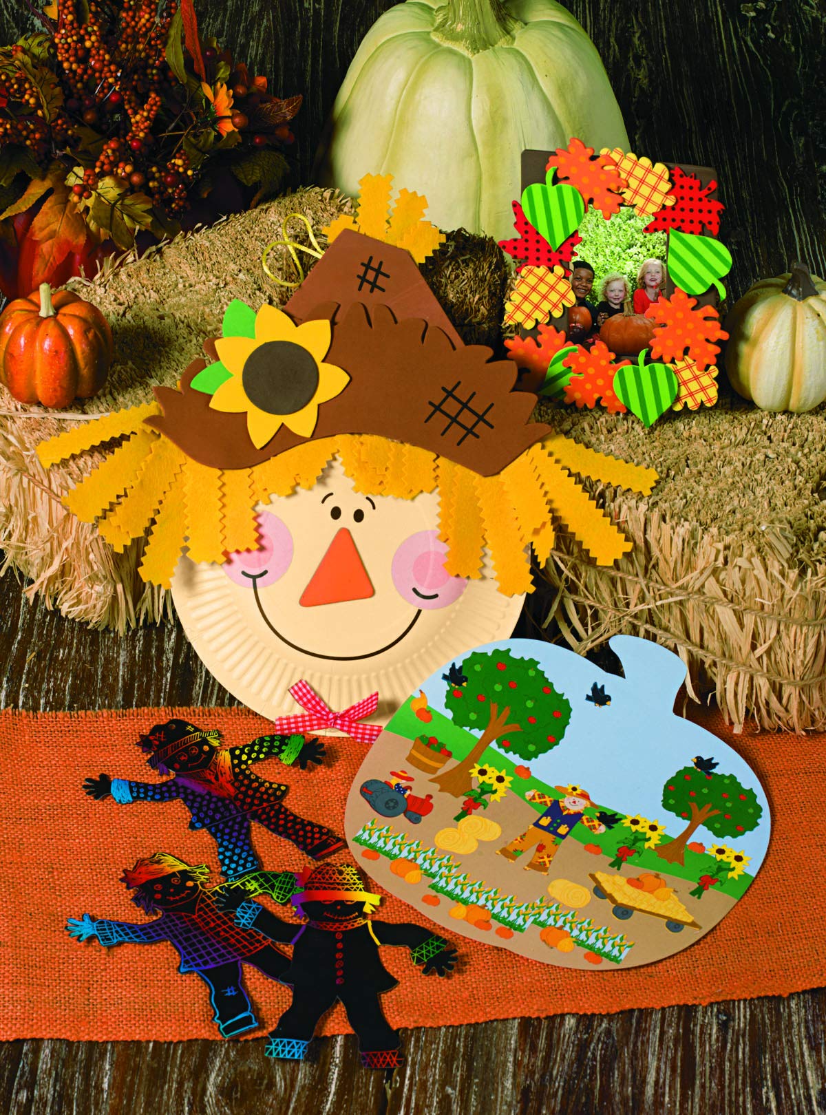 Paper Plate Scarecrow Craft Kit - Makes 12 - Fall Crafts for Kids and Fun Home Activities