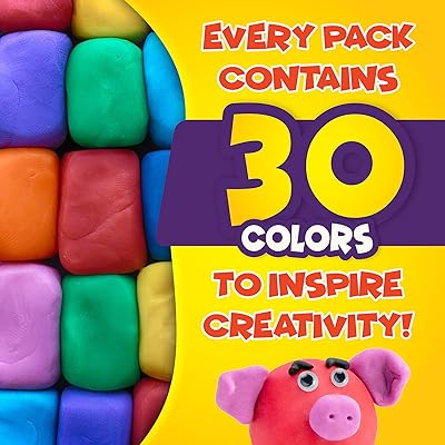Creative Kids Air Dry Clay for Kids - 30 Vibrant Colors & 3 Clay Tools -  DIY Molding Kids with Sculpting Tools - Modeling Clay for Kids - Craft Gift