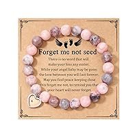 Sympathy Gifts for Loss of Loved One, Miscarriage Gifts for Mothers, Forget Me Not Baby Loss Memorial Bracelet Grief Bereavement Sympathy Memorial Gifts for Loss of Mother Mom Father Dad