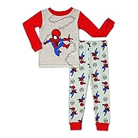 Spiderman Toddler Boys web Snug Fit Cotton Long Sleeve Pajamas, 2pc Set (2T-5T)
