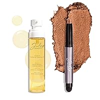Julep Makeup Remover Perfection Set: Eyeshadow 101 Creme to Powder Copper Shimmer Eyeshadow Stick and Vitamin E Cleansing Oil and Makeup Remover