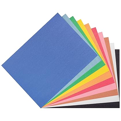 Prang (Formerly Art Street) Construction Paper, 10 Assorted Colors, Standard Weight, 9