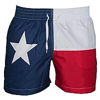 Men's Texas Flag Swim Trunks: The Lone Stars