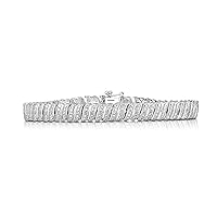 NATALIA DRAKE 1/4 Cttw Diamond S link Tennis Bracelet for Women in 925 Sterling Silver Color I-J/Clarity I2-I3