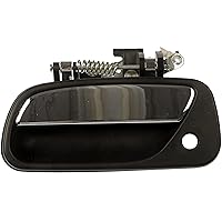 80871 Front Driver Side Exterior Door Handle Compatible with Select Toyota Models, Black and Chrome