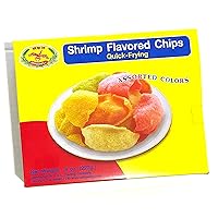 Shrimp Chips - Asian Colored Shrimp Snacks (to cook) - Uncooked Quick Frying - Thailand