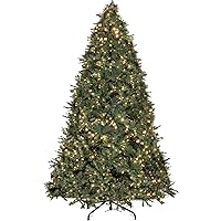 Christmas Tree 10 ft- Pre-Lit White and Multi-Color Premium LED Lights - Artificial Full Christmas Tree Includes Stand, Remote, and Free Bag
