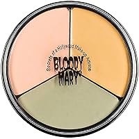 Tri Color Wheel Monster Makeup Cream - Death Pale, Flesh and Vampire Gray for Theater, Costume or Halloween Zombie and Monster Dress Up - 1.3oz