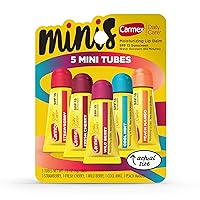 Carmex Daily Care Minis Moisturizing Lip Balm Tubes with SPF 15, Strawberry, Cool Mint, Wild Berry, Peach Mango and Fresh Cherry Lip Balm Pack - 0.18 OZ Each, 5 Count