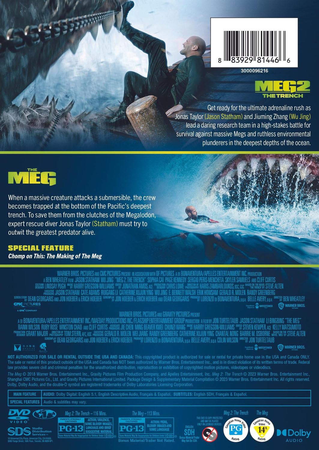 The Meg 2-Film Collection (DVD)