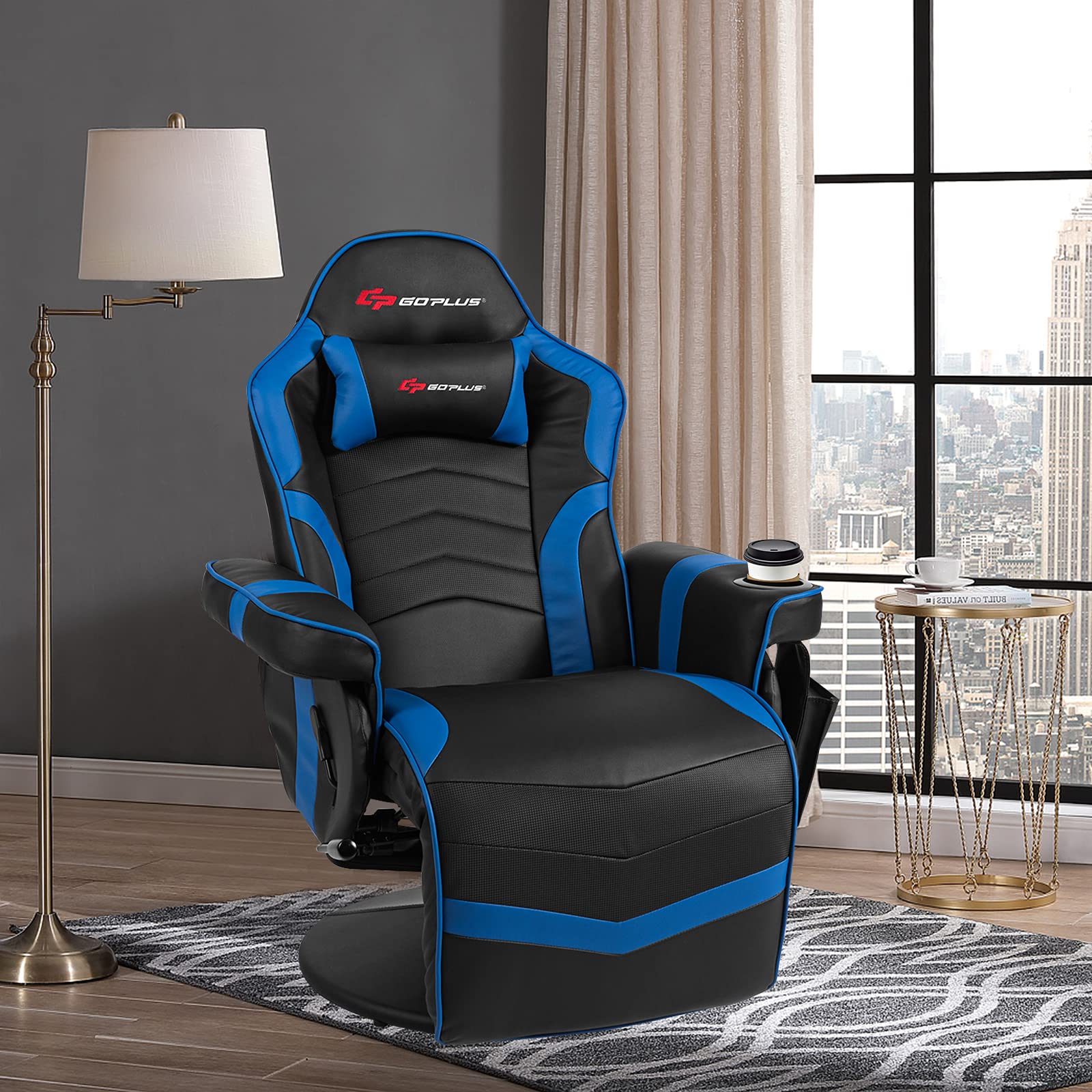Mua Powerstone Gaming Recliner Massage Gaming Chair With Footrest Ergonomic Pu Leather Single