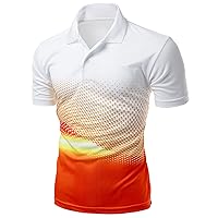Men's Cool Max Fabric Sporty Design Printed Polo T-Shirt
