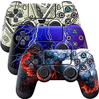 3pcs eSeeking Combination Whole Body Vinyl Sticker Decal Cover Skin for PS4 Controller 3PCS 