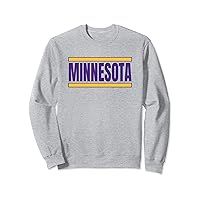 Stripes Minnesota Purple/Yellow Cool Retro Striped Minnesota Sweatshirt