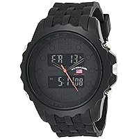 U.S. Polo Assn. Sport Men's US9269 Black Watch With Black Rubber Band