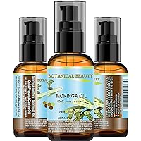 Moringa Oil 100% Pure Natural Undiluted Cold Pressed Carrier Oil. 4 Fl.oz.- 120 ml. for Face Skin, Hair, Lips, Nails. Rich in vitamin C, vitamin E