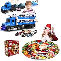 70 Piece Christmas Puzzle | Big Transporter Truck Toy Set