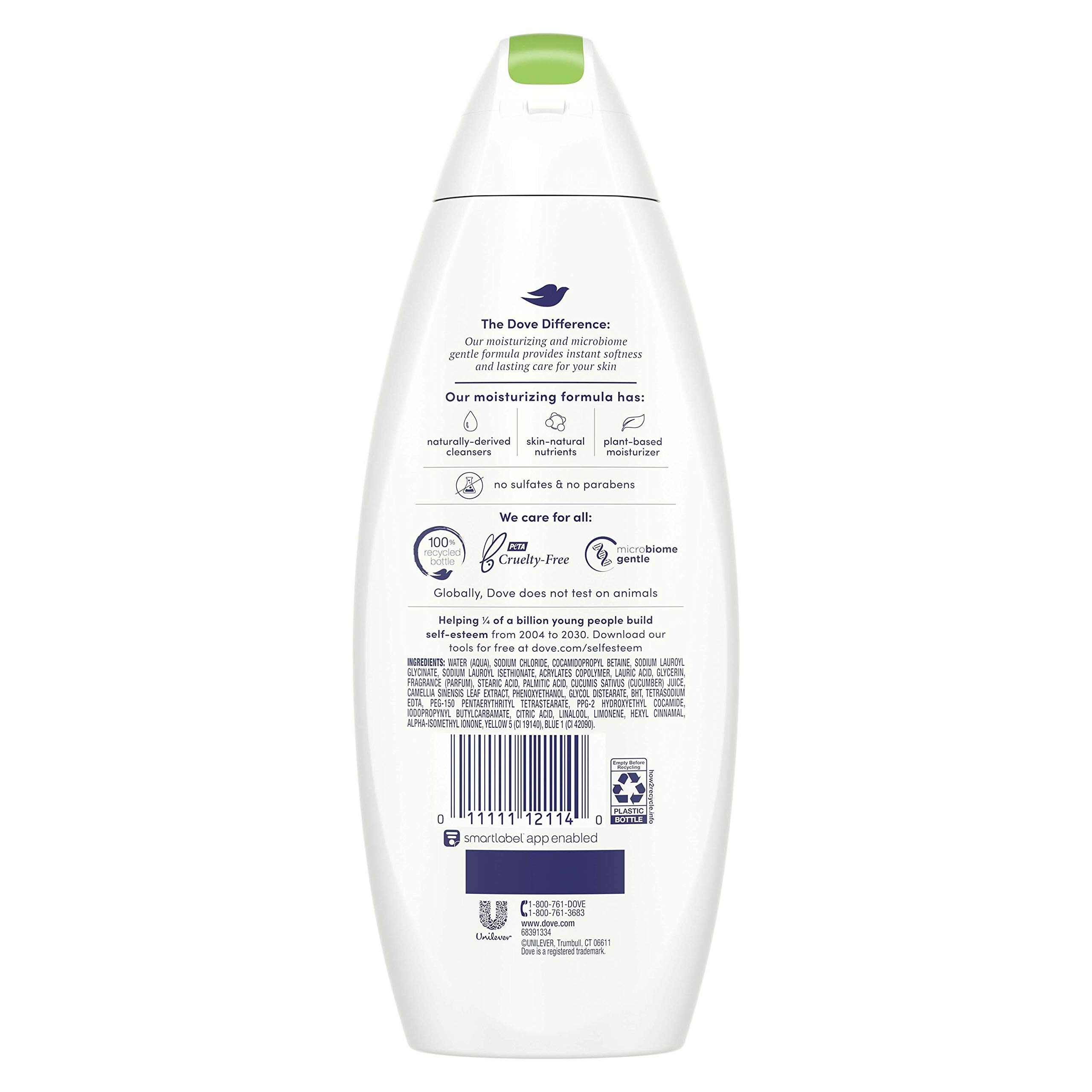 Dove go fresh Refreshing Body Wash Revitalizes and Refreshes Skin Cucumber and Green Tea Effectively Washes Away Bacteria While Nourishing Your Skin 12 oz
