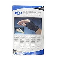 Comfort Cool Thumb CMC Restriction Splint. Patented Thumb Brace Provides Support and Compression. Helps with Arthritis, Tendinitis, Surgery, Dislocations, Sprains, Repetitive Use. Left Medium