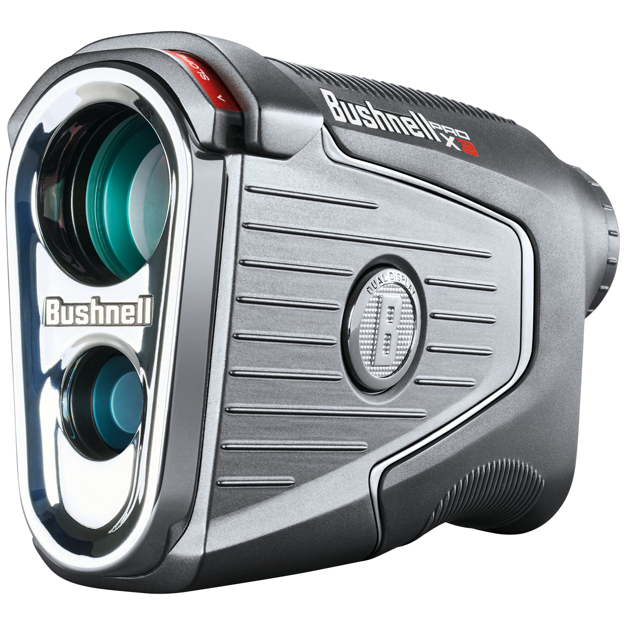 Bushnell Golf Pro X3 Golf Laser Rangefinder, Waterproof, Slope + Elements Compensation, Locking Slope Switch, Dual Display, Bite Magnet Mount