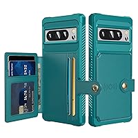 Compatible with Google Pixel 8 Pro Wallet Case Card Holder Slot Anti Fall Protective Shell Can Car Magnetic Function Women Men Phone Case Cover for Google Pixel 8 pro-Green