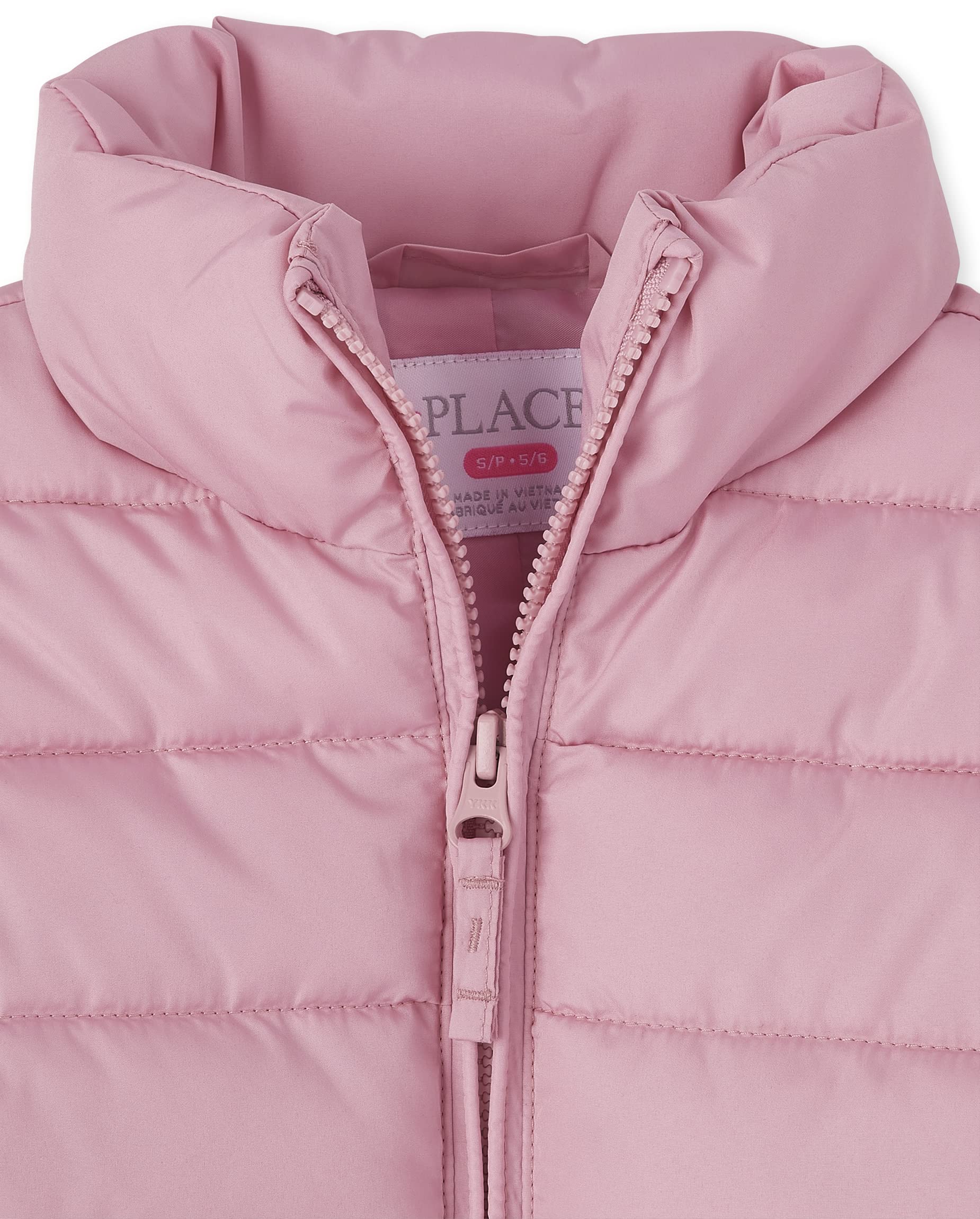The Children's Place Girls Medium Weight Puffer Jacket, Wind-resistant, Water-resistant