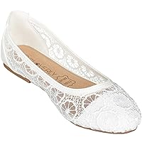 Women's Ballet Shoe Floral Breathable Crochet Lace Ballet Flats