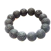 14 mm Tektite Stone Magic Bracelets, Protective Talisman from Black Magic and Various Demons, Blessed Thai Buddha Amulets, Rare Big Size