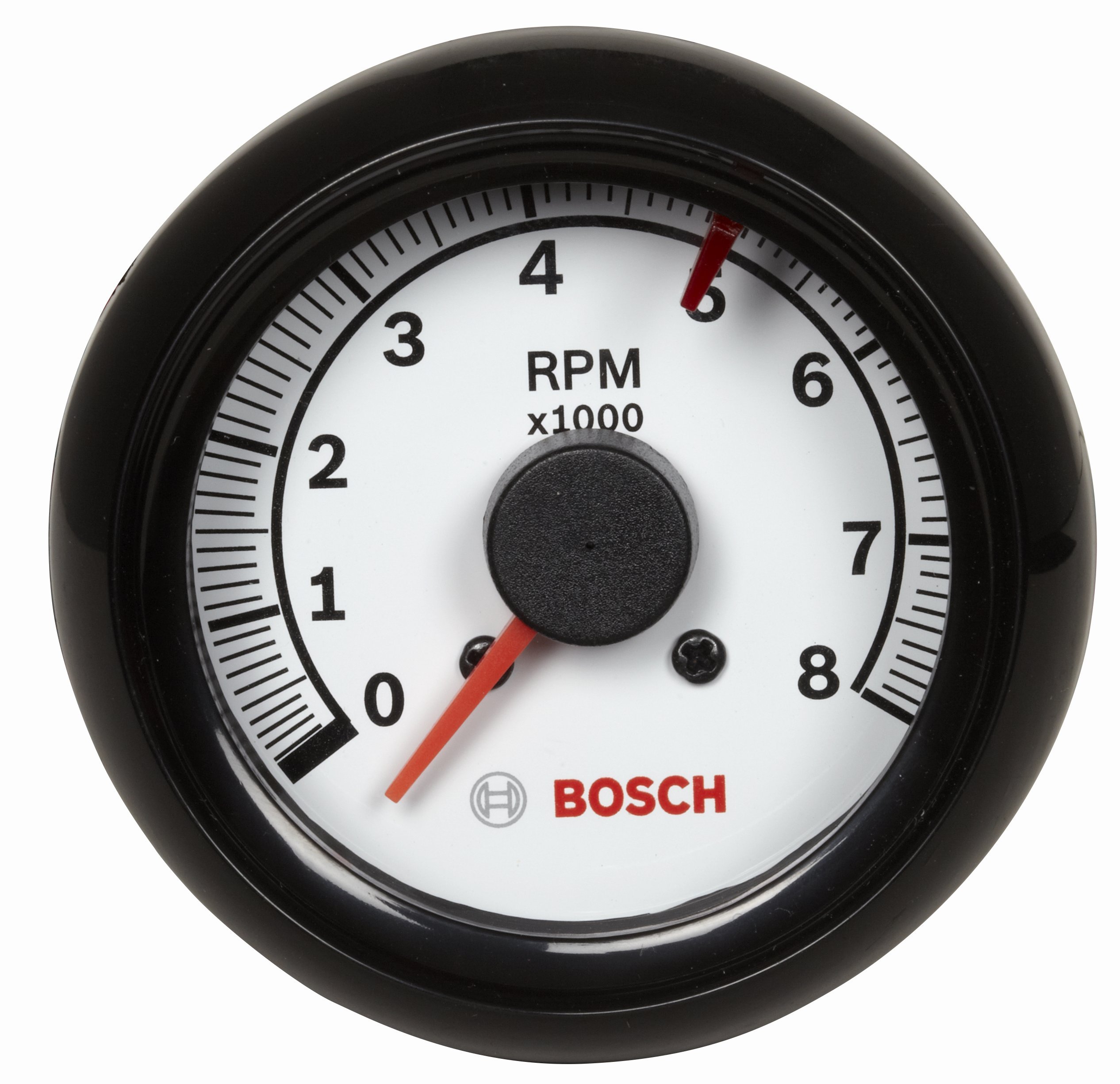 Actron SP0F000022 Bosch Sport II 2-5/8" Tachometer (White Dial Face, Black Bezel)