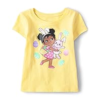 The Children's Place baby girls Easter Girl Graphic Short Sleeve Tee