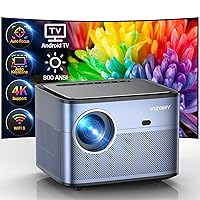 [Auto Focus/Keystone] Android TV Projector 4K with Netflix Built in, VIZONY 800ANSI 5G WiFi Bluetooth Outdoor Projector, FHD Home Movie Projector with 4P4D/Zoom/PPT Compatible Phone/Laptop, 8000+ Apps