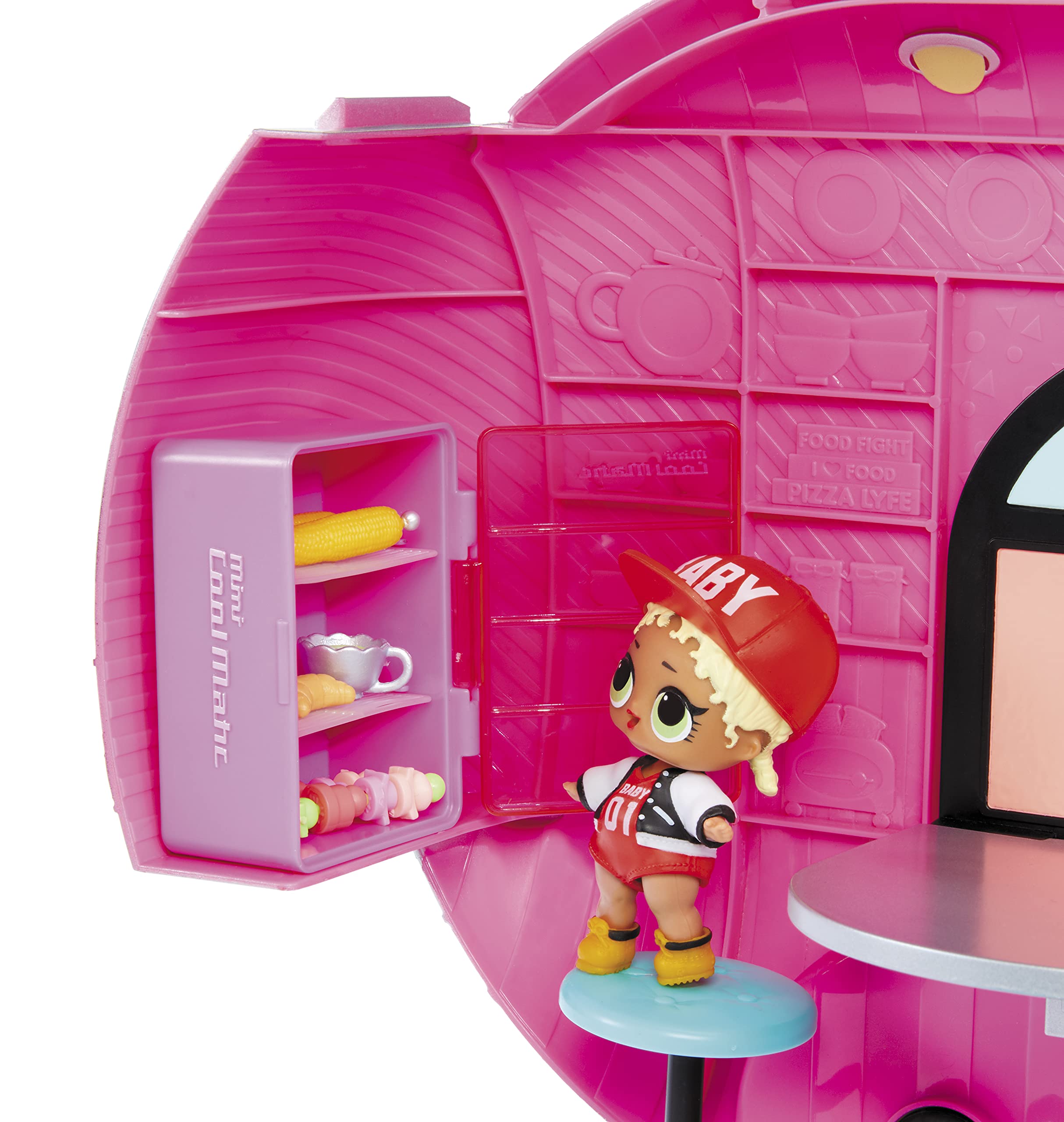 LOL Surprise OMG Glamper Fashion Camper Doll Playset with 55+ Surprises, Fully-Furnished with Light Up Pool, Water Slide, Bunk Beds, Cafe, BBQ Grill, DJ Booth - Gift Toy for Girls Ages 4 5 6 7+ Years