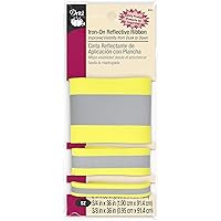 Dritz Iron Improved Visibility, 3 Count, Assorted Sizes, Yellow Reflective Ribbon