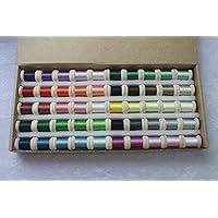 Mulberry Silk Hand Embroidery Thread Bulk for DIY Embroidery 50 Colors Spools Cross Stitch Needle Point Handicraft Supply Chinese Suzhou Embroidery Silk Variegated Colors Not for Machine …