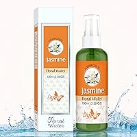 100% Pure Natural Jasmine Hydrosol Uncut Steam Distilled Flowers of Jasminum officinale Purified Floral Water Cosmetic Grade Facial Aromatic Mist Spray Cleanses & Balances Skin Tone- 100 ML