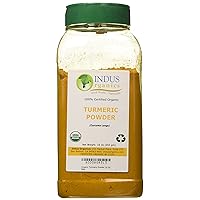 Indus Organics Turmeric (Curcumin) Powder, 1 Lb Jar Premium Grade, High Purity, Freshly Packed