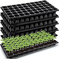 150 Pack 50 Cell Seed Starter Kit Seedling Trays Plastic Gardening Germination Trays with Drain Holes Reusable Plant Grow Plug Tray Mini Propagator for Seeds Growing Plant Seedlings Propagation