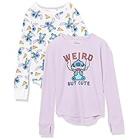 Disney | Marvel | Star Wars | Frozen Girls and Toddlers' Long-Sleeve Thermal T-Shirts, Pack of 2