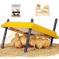 Brooder Heating Plate for Chicks Adjustable: with Bonus 10x10 Warmer with Easy- Cleaning Plate 15W Poultry Coop Heater for 12 Baby Chick