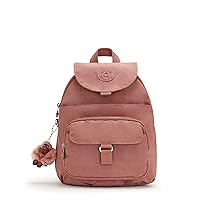 Kipling Women's Queenie, Adjustable Backpack Straps, Monkey Keychain, Key Clasp, Top Carry Handle, Kind Rose B, 10