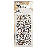 Stampers Anonymous Tim Holtz Layered Lace Stencil, 4.125
