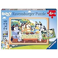 Ravensburger Kinderpuzzle 05711 – Auf geht's! – 2x24 Teile Bluey Puzzle for Kinder ab 4 Years