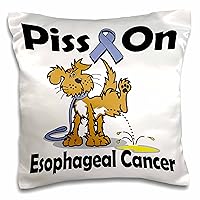 3dRose pc_115835_1 Piss on Esophageal Cancer Awareness Ribbon Cause Design-Pillow Case, 16 by 16