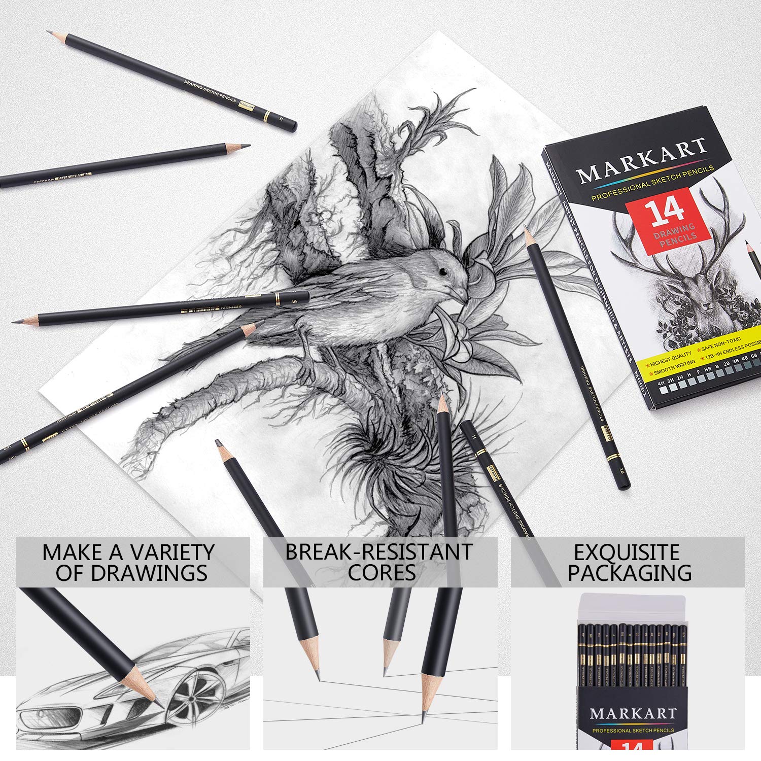 H&B 72PCS Drawing & Art Supplies Kit, Colored Sketching Pencils for Artists  Kids Adults, Professional Art Pencil Set with Case, Sketchpad, Watercolor &  Metallic Pencil丨Ideal Beginners Coloring Set - Walmart.com