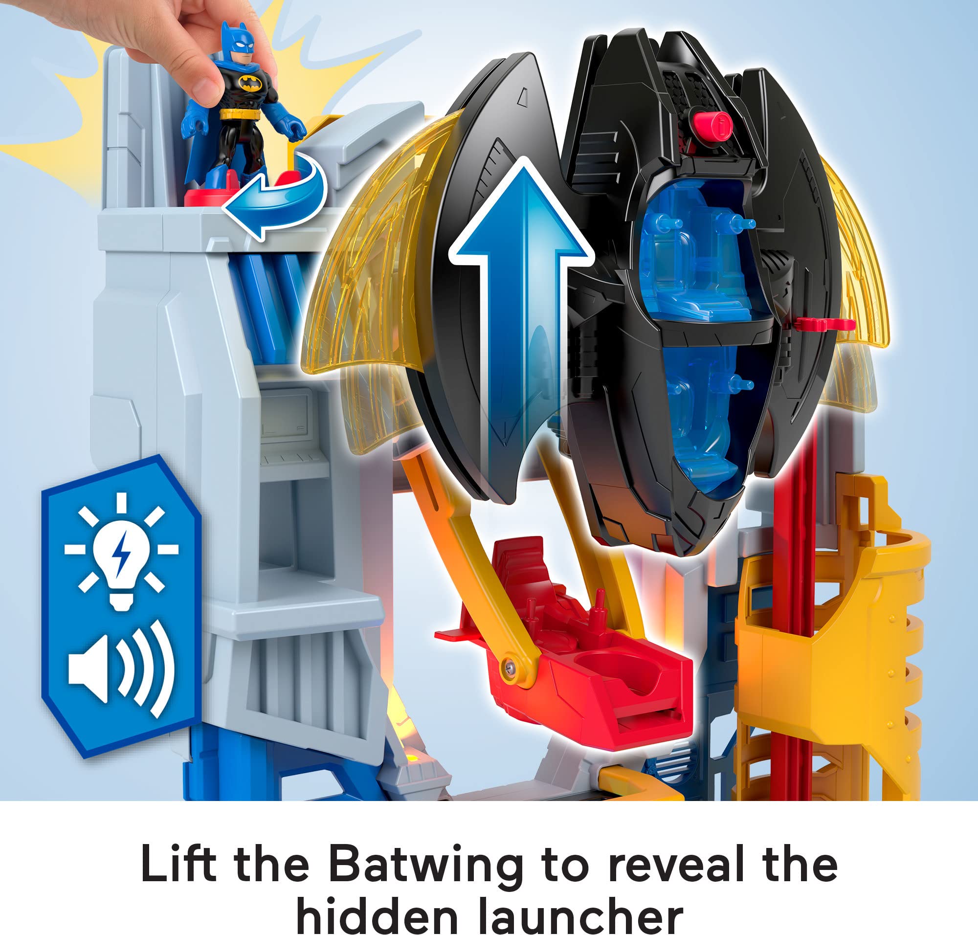 Imaginext DC Super Friends Batman Playset Ultimate Headquarters 2-Ft Tall with Lights Sounds Figures & Accessories for Ages 3+ Years