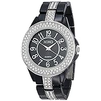 XOXO Women's XO5461 Rhinestone Accent Black Analog Bracelet Watch
